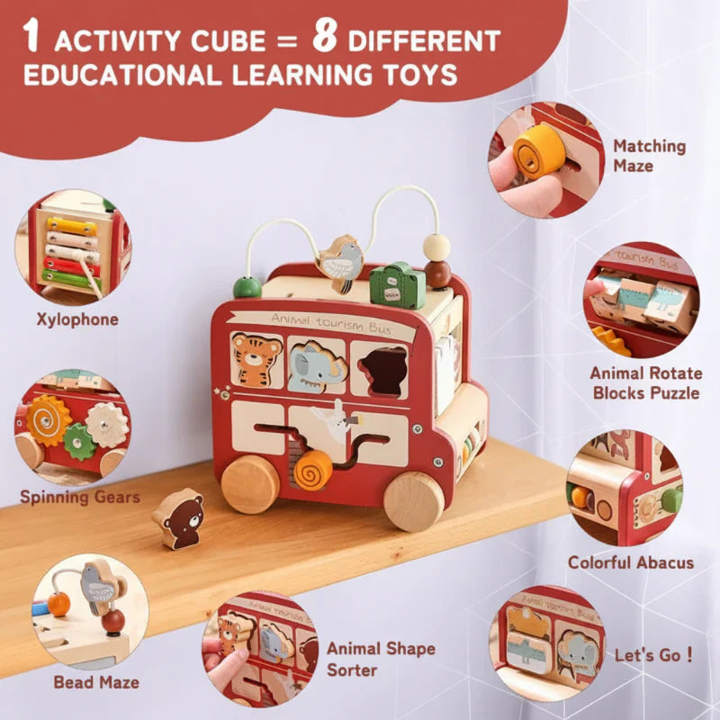 Educational & Versatile – Wooden Developmental Activity Bus