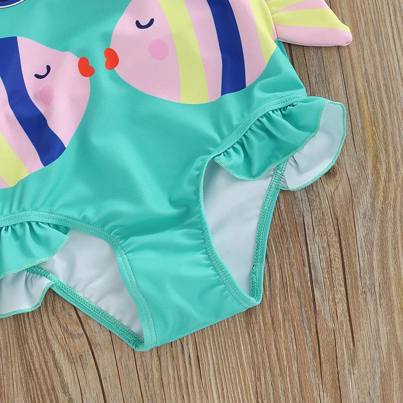 Play Fish Print - Girls Swimsuit