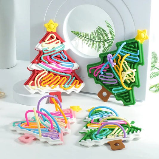 Compact, Christmassy & Play - Silicone Fidget Christmas Tree