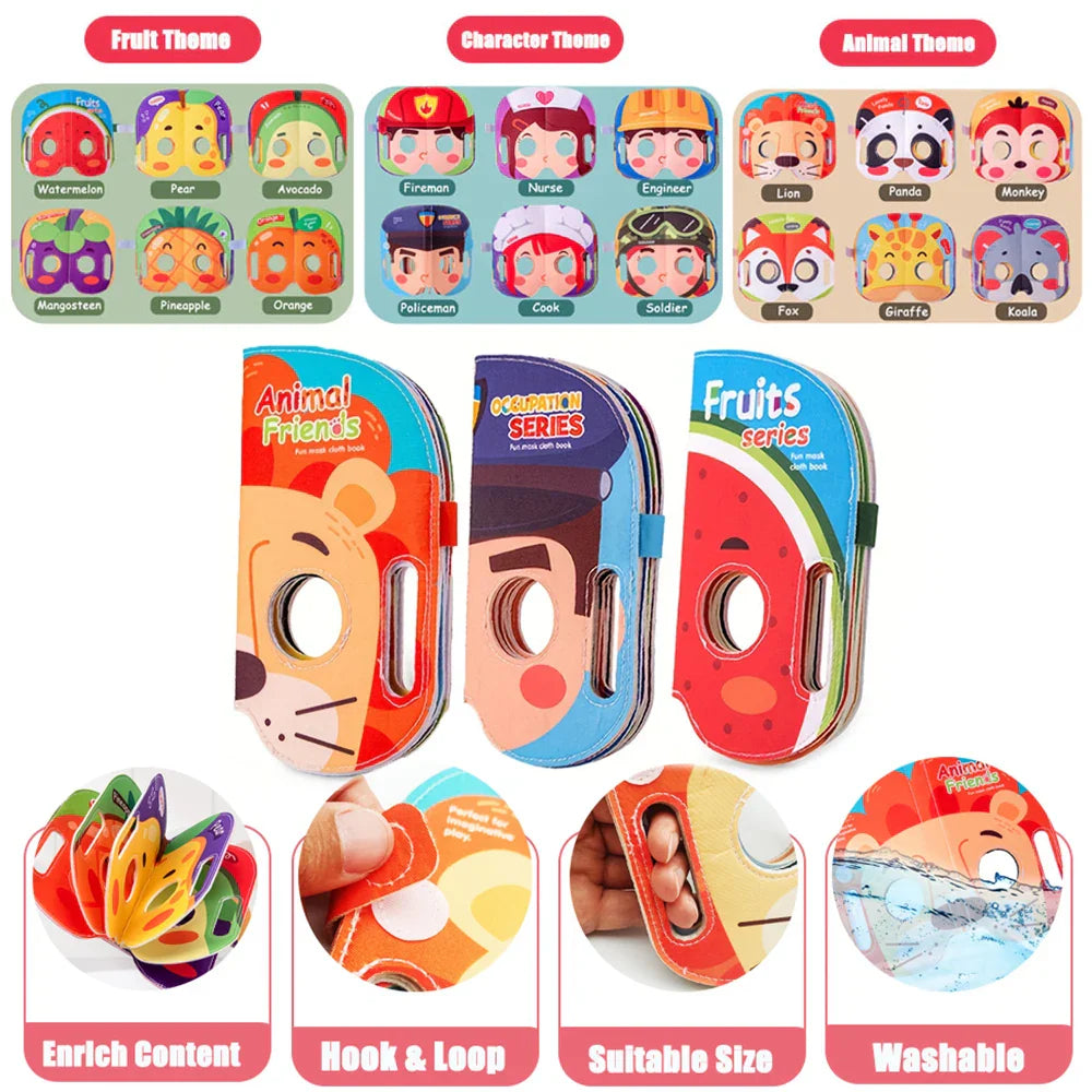 Infant learns first impressions - Fabric Mask Book