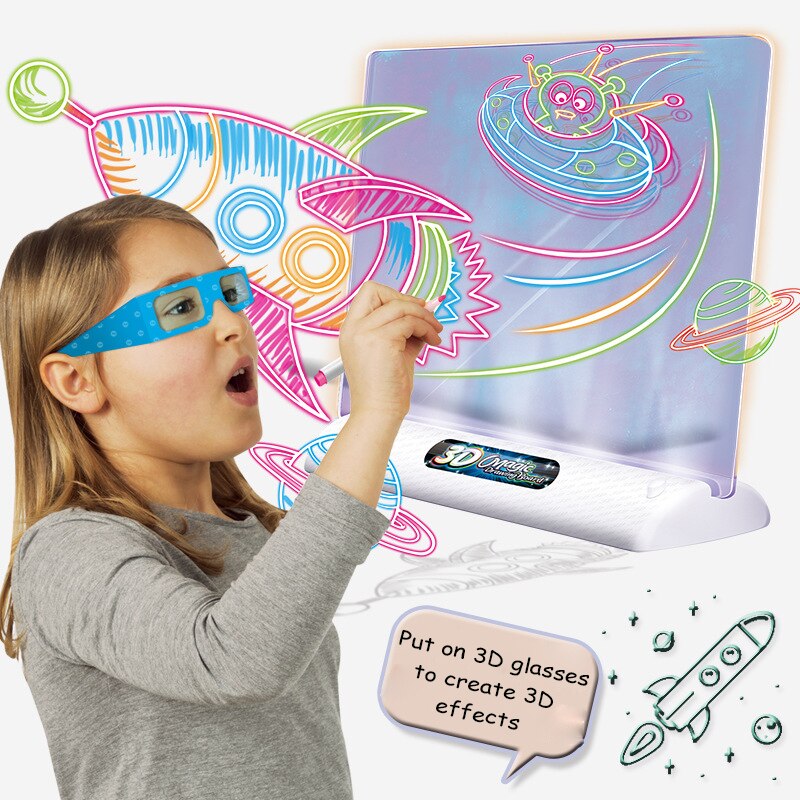 Glowing art - Illuminating 3D drawing board