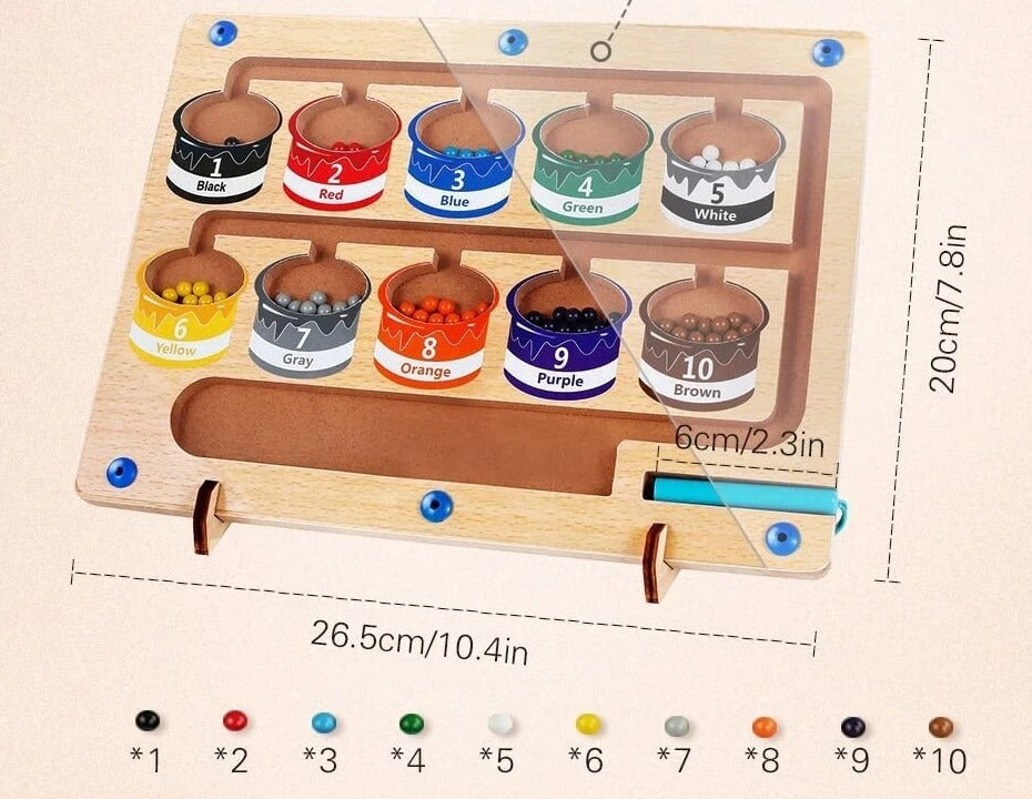 Maze adventure with magnets - Magneto sorting board