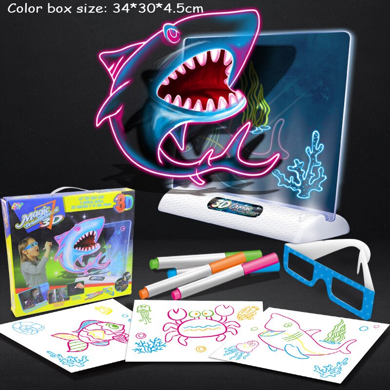 Glowing art - Illuminating 3D drawing board