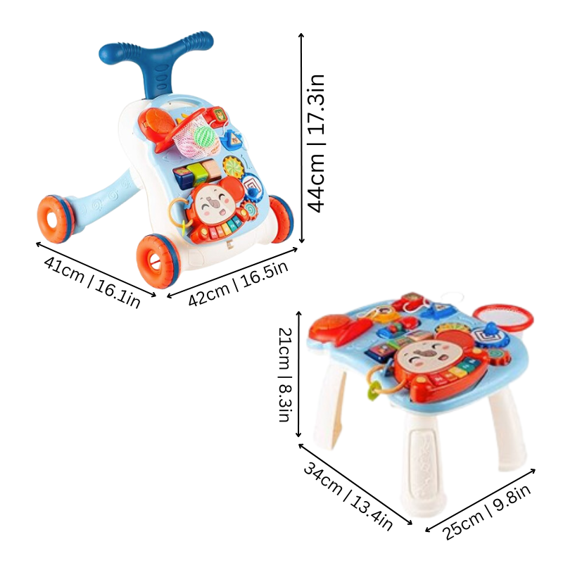 Safe & Interactive - 3-in-1 Infant Walking Trainer & Play Center
