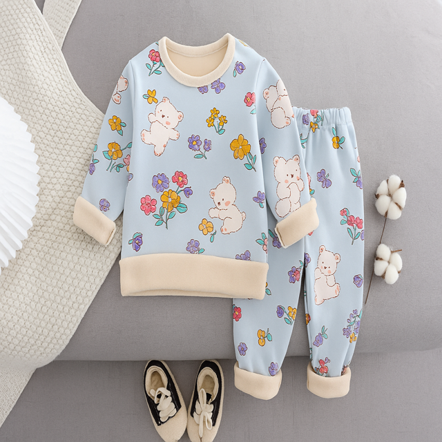 Kinder Cartoon Fleece Pyjama