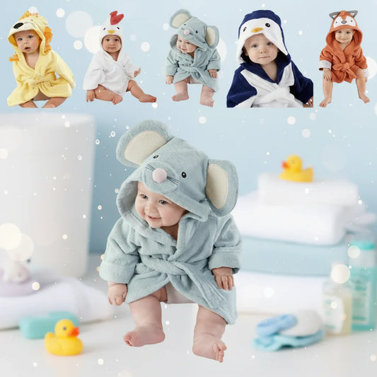 Plush & Absorbent – Bathrobe with Animal Design