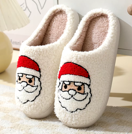 Northern Lights Children - Warm & Festive - Plush patterned Christmas slippers