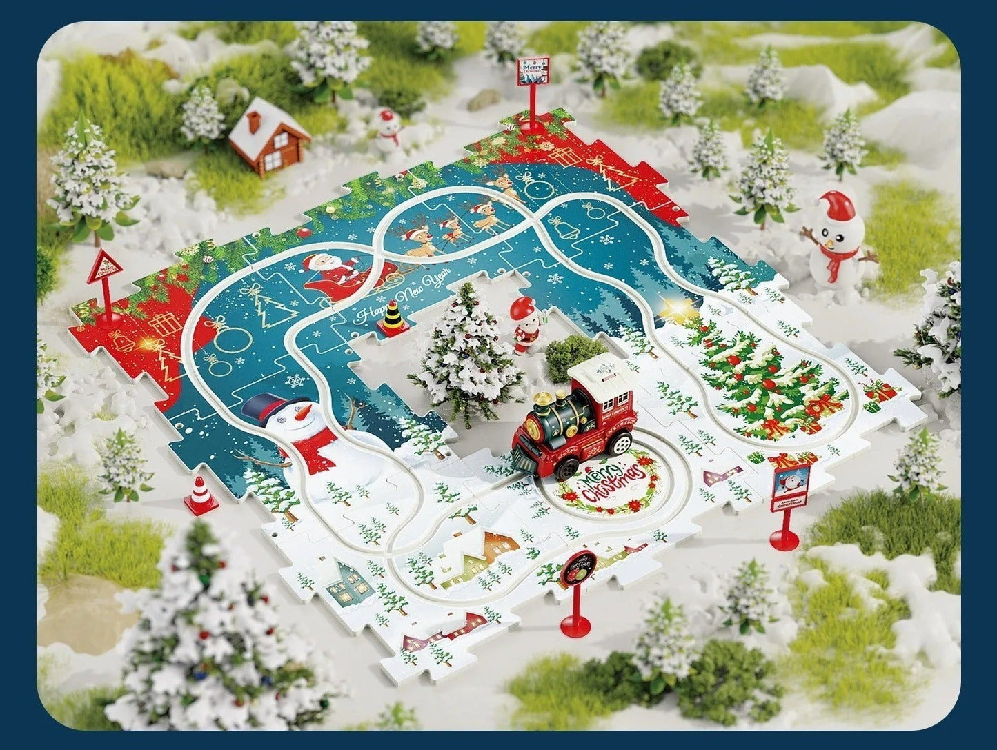 Build your own Christmas wonderland - Christmas Train puzzle