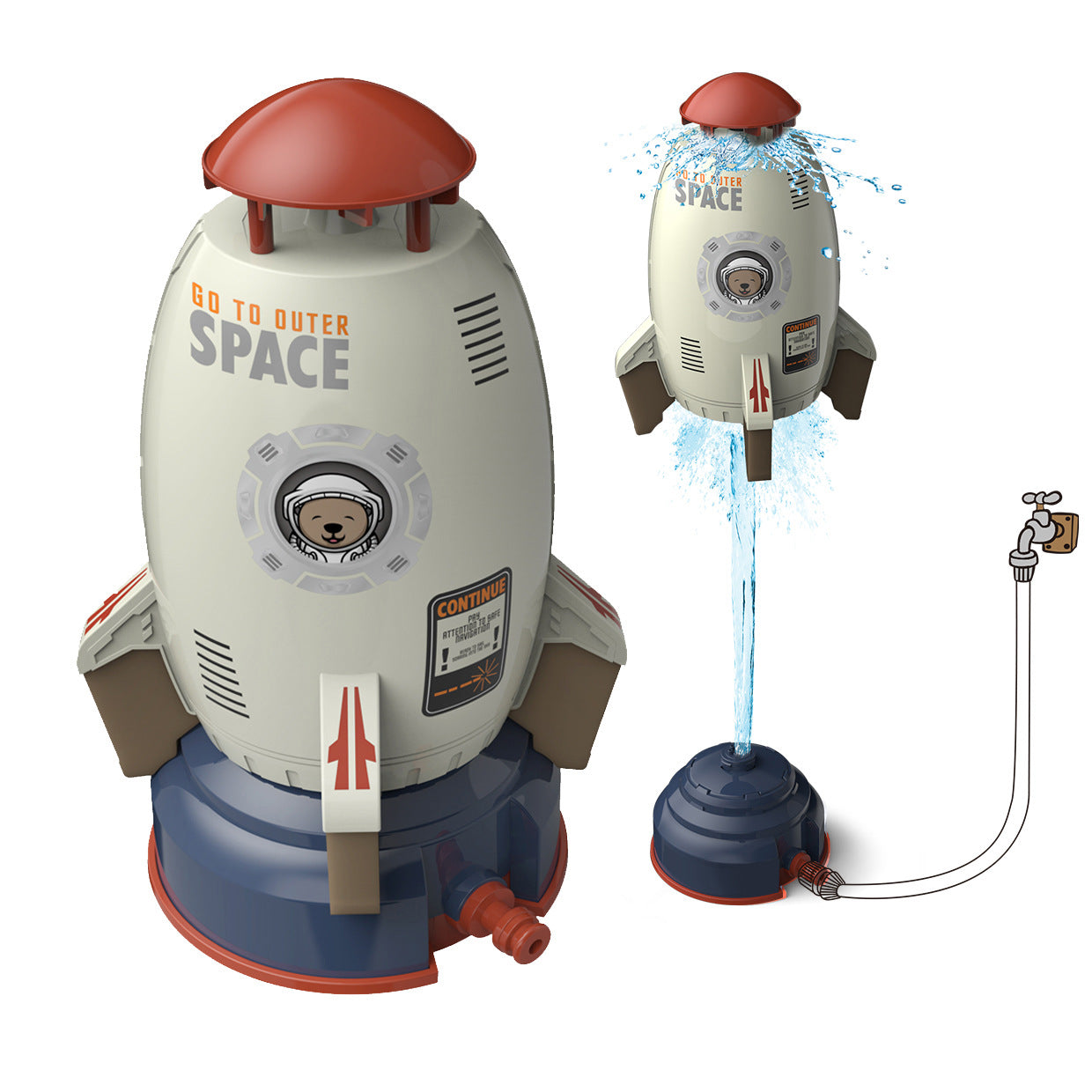 A splashing water adventure - Water jet rocket