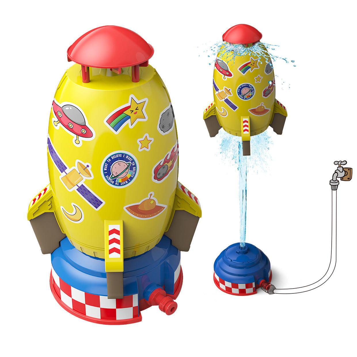 A splashing water adventure - Water jet rocket